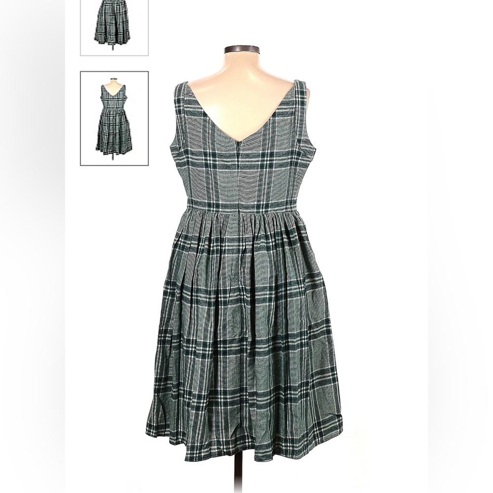 Saint Geraldine Green Plaid Dress